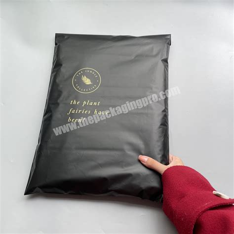 Low MOQ High Quality Custom Printed Logo Matte Black Poly Mailers