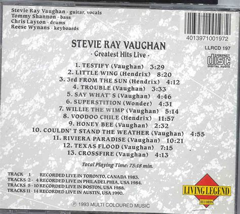 Stevie Ray Vaughan Greatest Hits