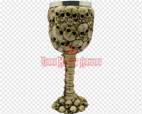 Copa de vino cáliz pentagrama wicca calavera y hueso vaso Copa de