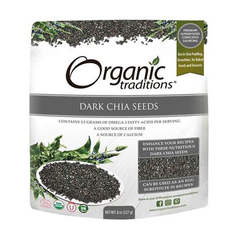 Buy Organic Traditions Dark Chia Seeds 227g Online At Best Price In The