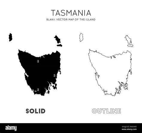 Tasmania Map Blank Vector Map Of The Island Borders Of Tasmania For