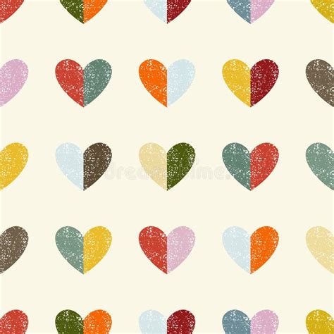 Backgrounds Seamless Geometric Set Pattern With Hearts Vector Blue