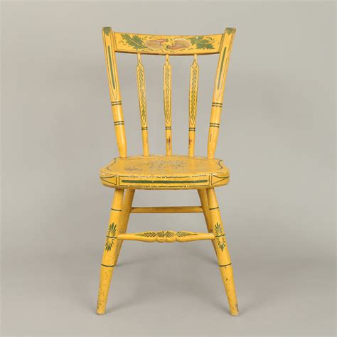 Childs Size Painted Plank Seat Chair Jeffrey Tillou Antiques