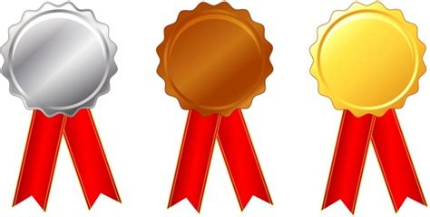 Gold Silver and Bronze Award Free vector in Adobe Illustrator ai ( .AI ...