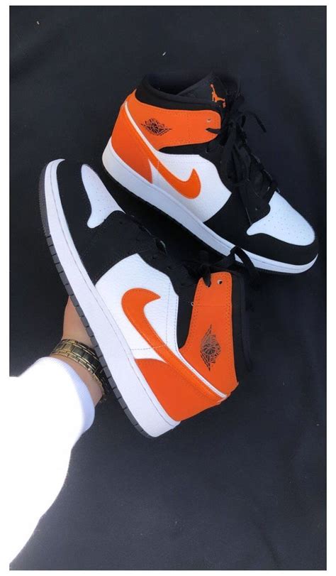 Jordan 1 Mid Shattered Backboard Orange Jordans Sneakers