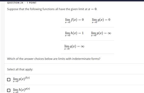 Solved Suppose That The Following Functions All Have The