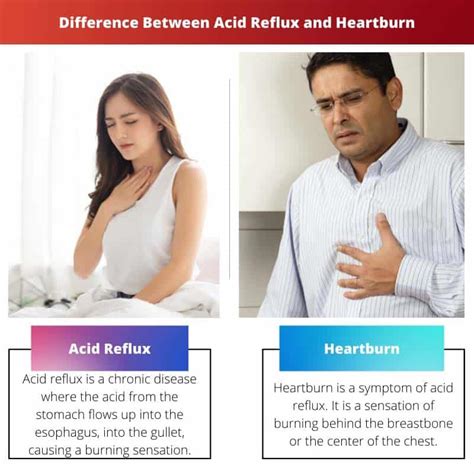 Acid Reflux Vs Heartburn Difference And Comparison