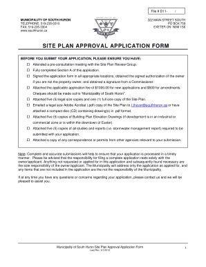 Fillable Online SITE PLAN APPROVAL APPLICATION FORM Fax Email Print