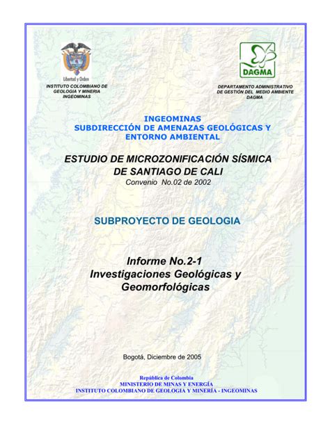 Informe No2 1 Investigaciones Geológicas Y Geomorfológicas