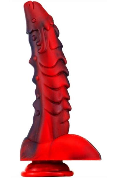 K P Dragon Dildo Sarkan Black Red Cm L Ga Priser Expressleverans