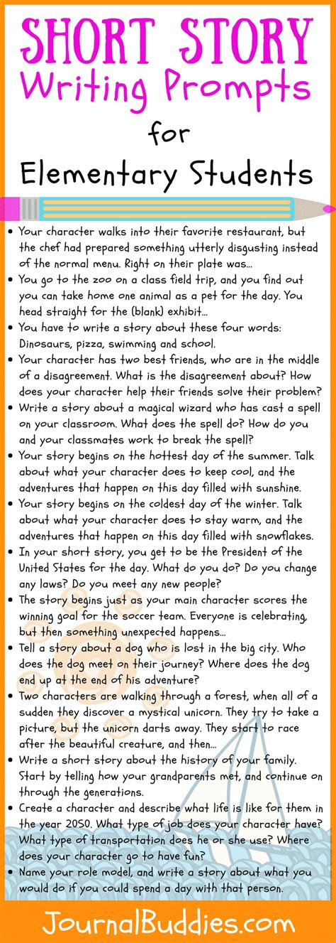 Narrative Writing Prompts For Elementary