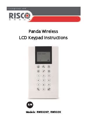 Panda Wireless Lcd Keypad Instructions For Risco Security Systems