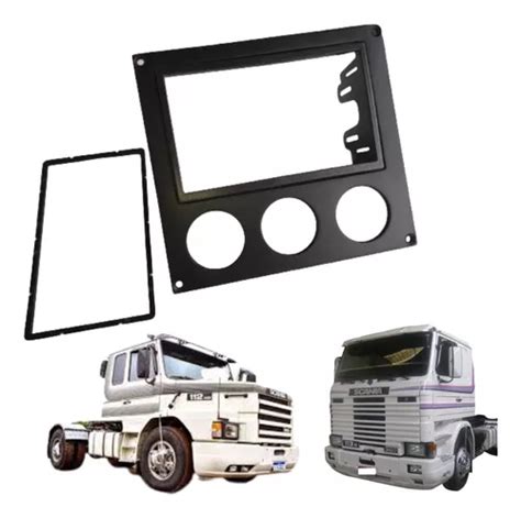 Moldura Para Multim Dia Dvd Din Scania Painel Reto