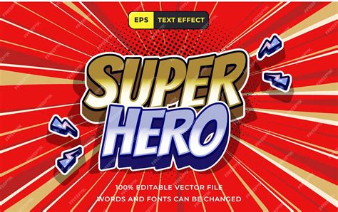 Premium Vector Editable Text Effect Super Hero 3d Perfect For Banner