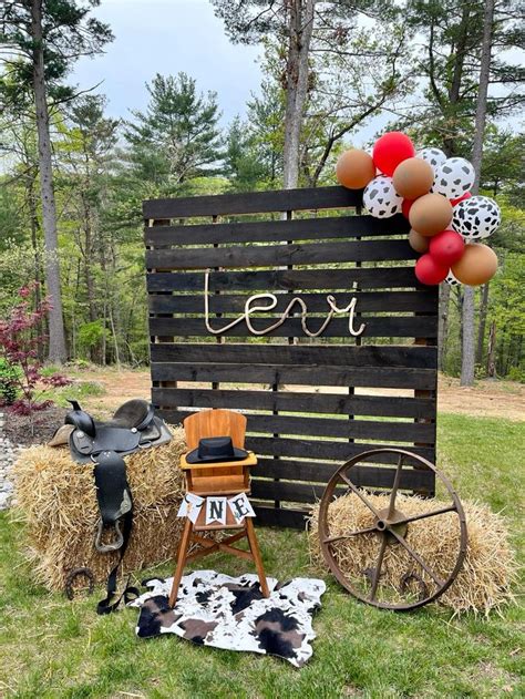 My First Rodeo Birthday Party With Western Theme Backdrop