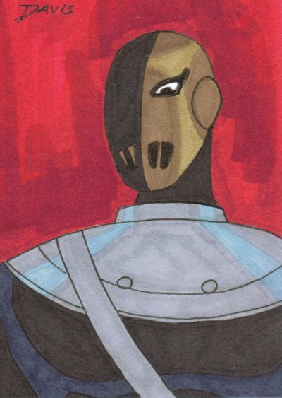 Slade Wilson Deathstroke Teen Titans Sketch Card By Dangerousdonny On