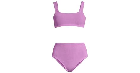 Hunza G Synthetic Two Piece Patricia Nile Bikini Set In Purple Lyst