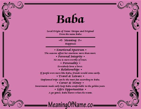 Baba - Meaning of Name