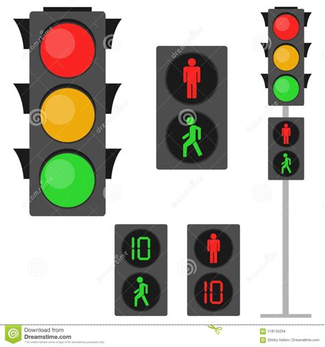 Pictograph Traffic Light Pedestrian Stock Images Lights Nancy