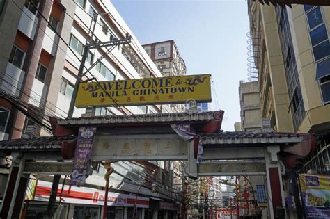 Manila Philippines Circa March 2023 Gate To Manilas Chinatown Foto De