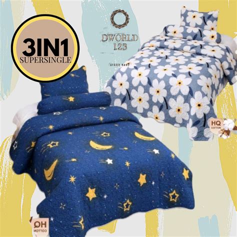 Exclusive Design Cadar Single Patchwork Set 2in1 100 Cotton Bedsheet