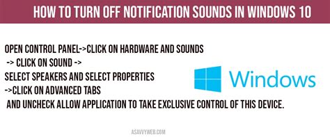 How To Turn Off Notification Sounds In Windows A Savvy Web