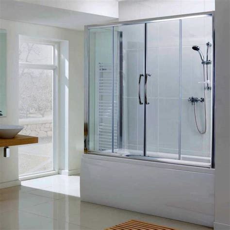 Lakes Showering Spaces Over Bath Double Slider Door Bath Screen 1700