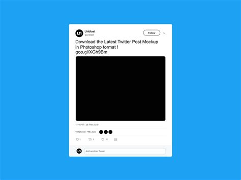 Free Twitter Post Mockup (2019) for Blank Twitter Profile Template ...