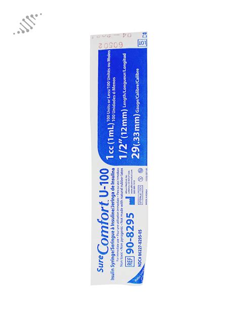 Insulin Syringe 12mm 1ml 10 Pack Biomed