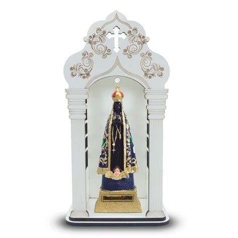 Oratório Capela Imagem Nossa Senhora Aparecida 34 cm