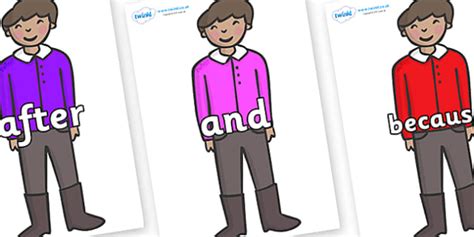 Connectives On Boy Teacher Made Twinkl