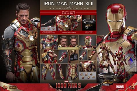 Hot Toys 1 6 可動珍藏人偶 鋼鐵人3 MARK42 2 0 豪華版 MMS759D66 無人島玩具