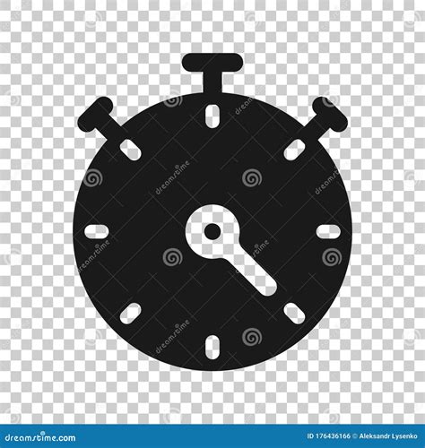 Clock Icon In Flat Style Watch Vector Illustration On White Isolated