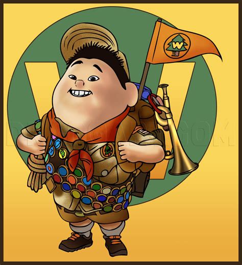 How To Draw Russell From Up Step By Step Drawing Guide By Dawn