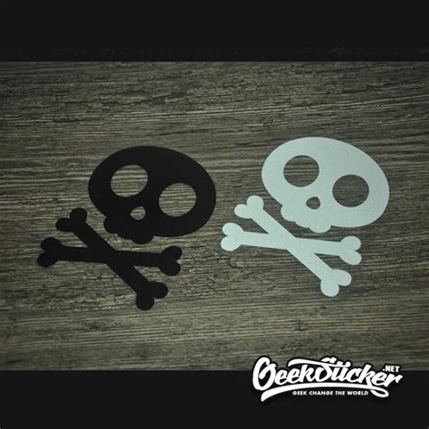 Cute Skull Sticker Waterproof Reflective Universal Vehicle Decals Vinyl Warning Sticker ...