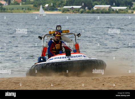 An Air Cushion Vehicle Of The Water Rescue Department Of The German Red