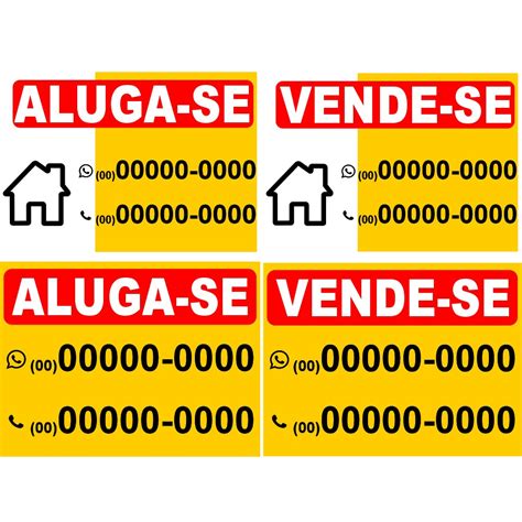 Placa Vende Se Ou Aluga Se 40x30 Shopee Brasil