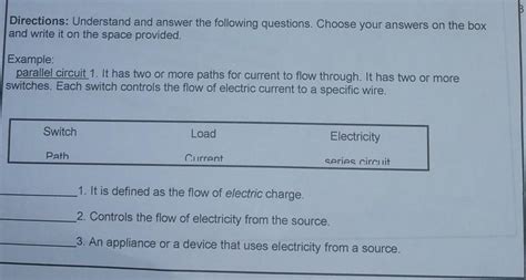 Directions Understand And Answer The Following Questions Choose Your