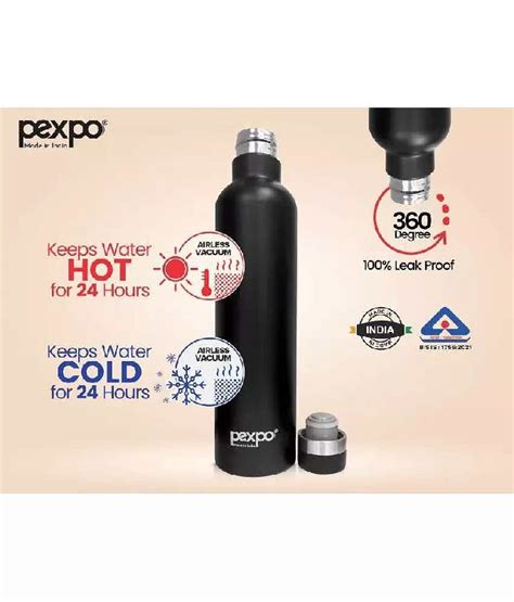 Stainless Steel Pexpo Oreo Water Bottle For Household Feature Hours Hot Cold Technology