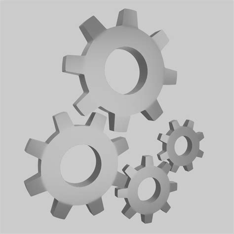 Premium Photo D Rendering Gear Icon On Gray Background