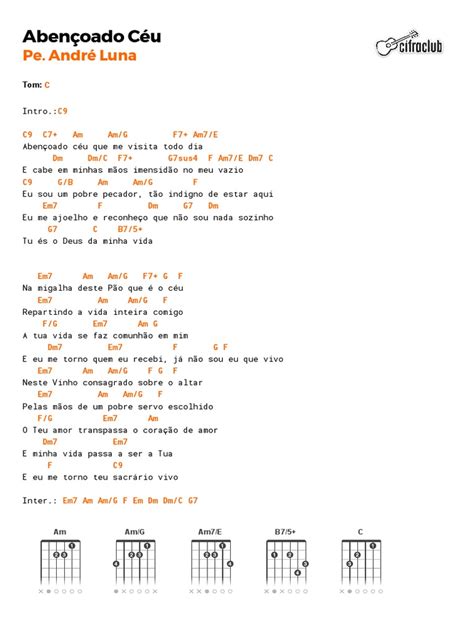 Cifra Club Pe André Luna Abençoado Céu Pdf