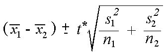 Confidence Interval Formula T Test