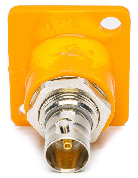 Connectronics Recessed Panel Mount Bnc Barrel 75ohm Yellow