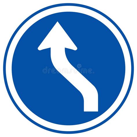 Curved Left And Curved Right Traffic Road Sign Vector Illustration