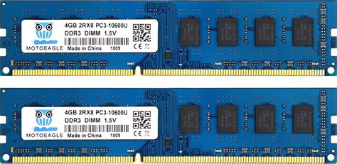 RASALAS 8GB Kit 2x4GB DDR3 1333MHz UDIMM RAM 4GB 2RX8 PC3 10600u