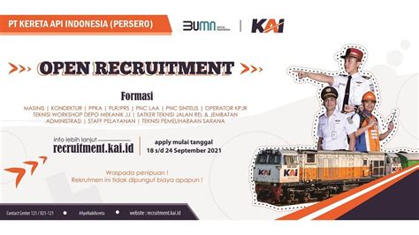 Buruan Daftar Pendaftaran Rekrutmen Pt Kereta Api Indonesia Persero