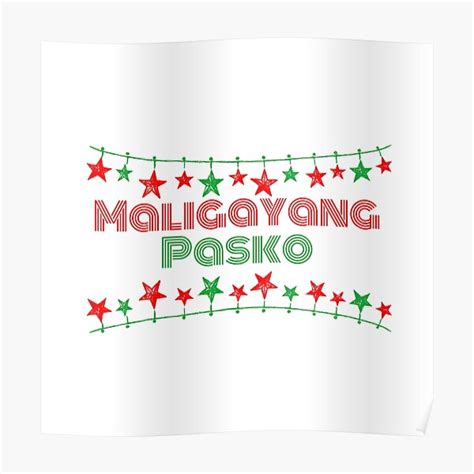 Maligayang Pasko Filipino Christmas Poster For Sale By Carmellprints