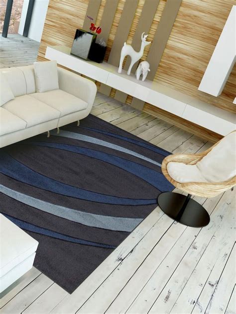 Tapis Salon Relax O Kj En Polypropyl Ne Doux Et Soyeux Oeko Tex Bleu