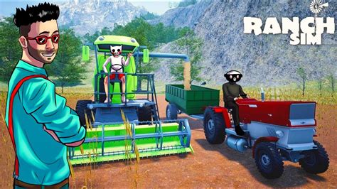 РАНЧО ПРОЦВЕТАЕТ СОБИРАЕМ ПЕРВЫЙ УРОЖАЙ С ПОЛЯ В Ranch Simulator Youtube