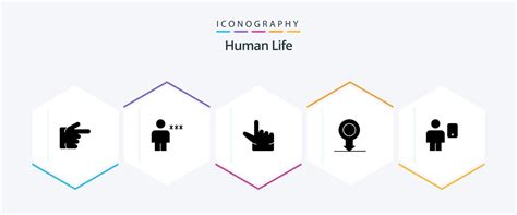 Human 25 Glyph Icon Pack Including Mobile Device Pinch Body Sex